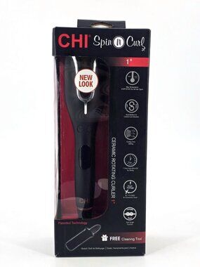 CHI Spin N Curl 1″ Ceramic Rotating Curling Iron Black